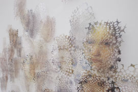 Detail: durch raum durch zeit, 2007, Inkjet auf Folie, bearbeitet